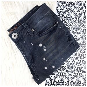 VINTAGE Spoon Jeans : size 3 : Y2K Paint splatter distressed ripped skinny Jeans